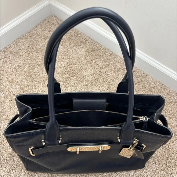 Coach Navy Blue satchel bag - Picture 7 of 16